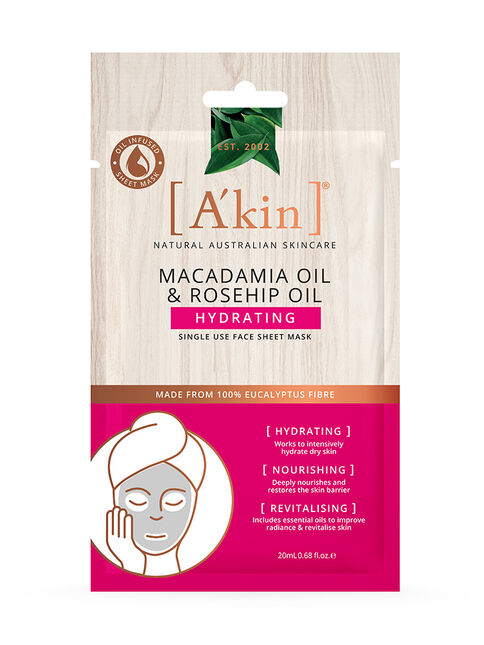 Macadamia Oil and Rosehip Oil Hydrating Face Sheet Mask 1 pack