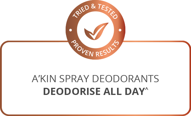 A'kin spray deodorants deodorise all day^